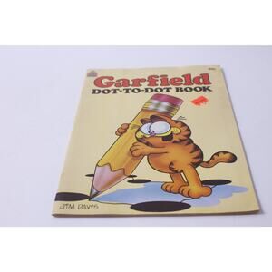 Garfield, Jim Davis, Happy House, 1984, Uncolored, Coloring Book, Vintage, CRISP